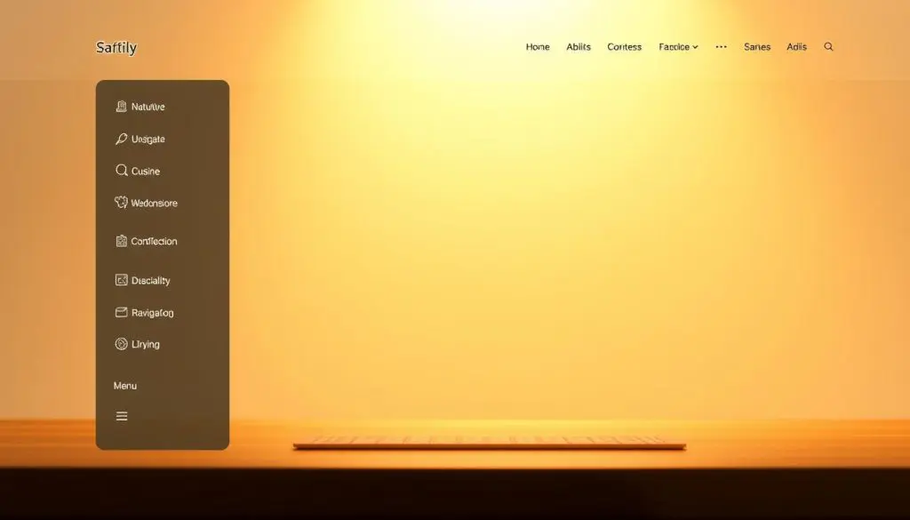 A sleek and modern website interface, with a minimalist design and clean navigation elements. The foreground features intuitive menu icons and a well-organized sidebar, guiding the user through the site's content with ease. The middle ground showcases a responsive layout, adapting seamlessly to different screen sizes. In the background, a subtle grid pattern and soft gradients create a sense of depth and visual harmony. Warm, diffused lighting illuminates the scene, conveying a welcoming and user-friendly atmosphere. The overall composition emphasizes simplicity, accessibility, and an intuitive user experience. A sleek and modern website interface, with a minimalist design and clean navigation elements. The foreground features intuitive menu icons and a well-organized sidebar, guiding the user through the site's content with ease. The middle ground showcases a responsive layout, adapting seamlessly to different screen sizes. In the background, a subtle grid pattern and soft gradients create a sense of depth and visual harmony. Warm, diffused lighting illuminates the scene, conveying a welcoming and user-friendly atmosphere. The overall composition emphasizes simplicity, accessibility, and an intuitive user experience.
