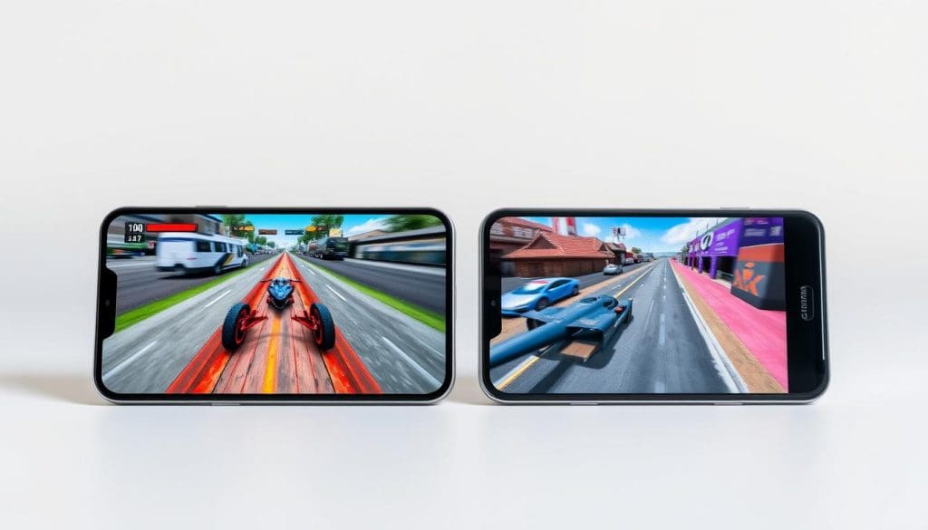 مقارنة أداء الألعاب بين آيفون15 وسامسونغ S25