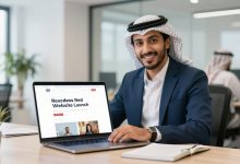 صاحب عمل ناجح يطلق موقعه الإلكتروني الاحترافي