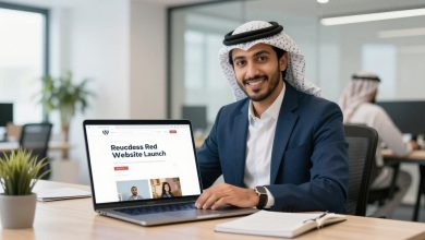 صاحب عمل ناجح يطلق موقعه الإلكتروني الاحترافي