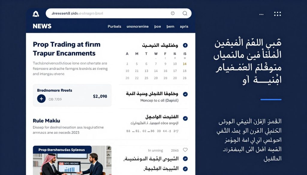 أخبار شركات prop trading والتقويم الاقتصادي
