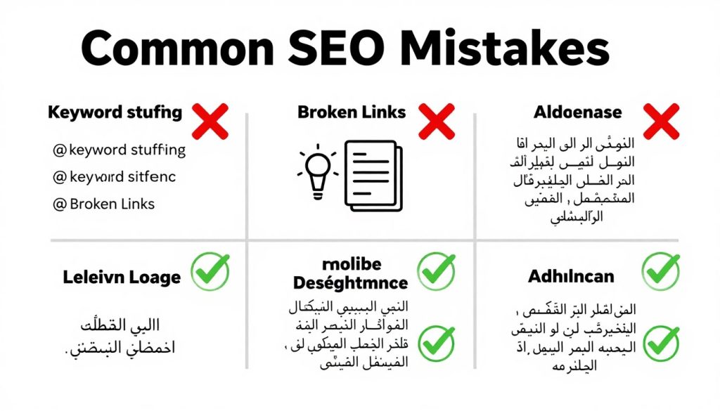 أخطاء شائعة في تحسين محركات البحث يجب تجنبها