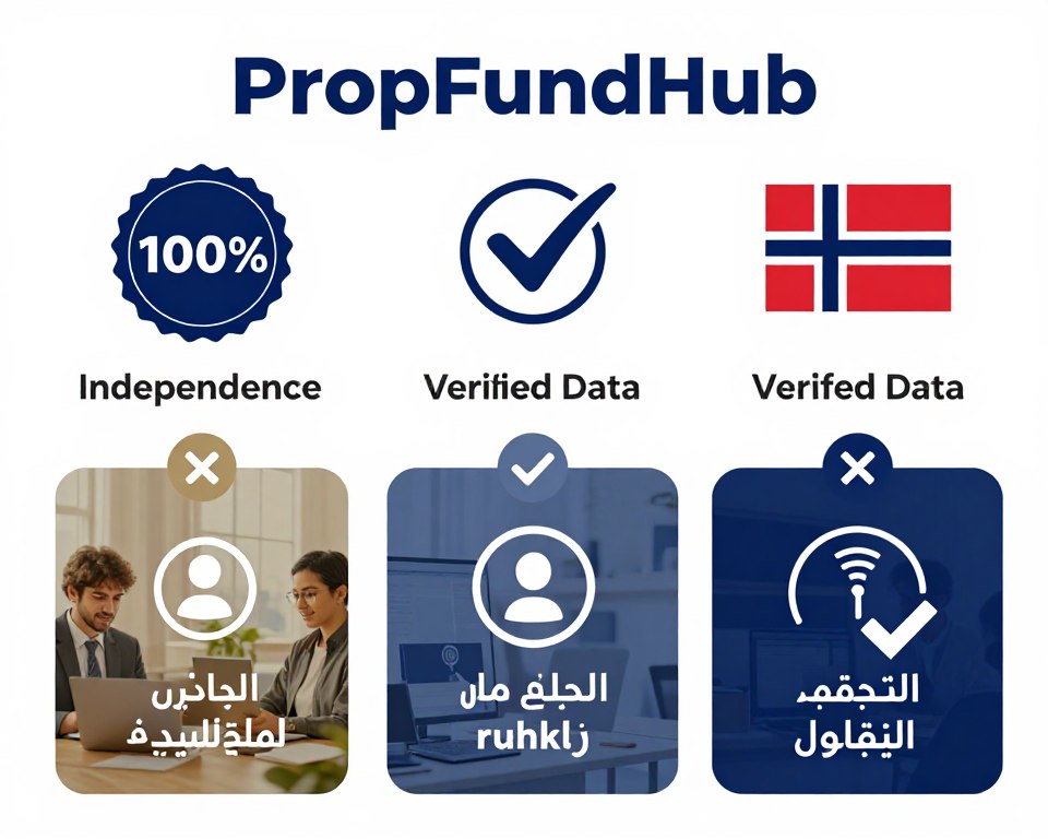 قيم PropFundHub - الاستقلالية والشفافية