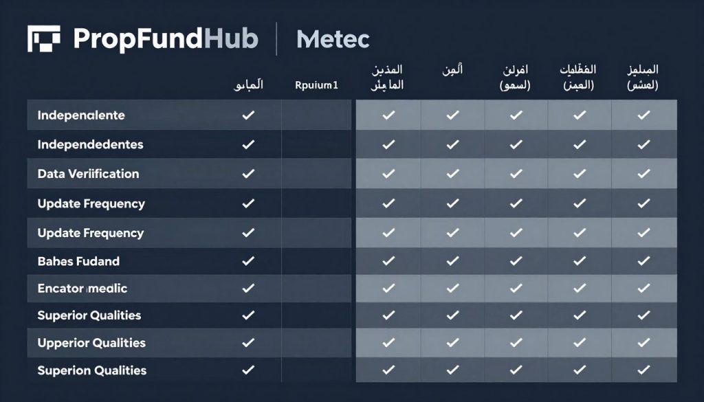 مقارنة PropFundHub مع المنصات الأخرى
