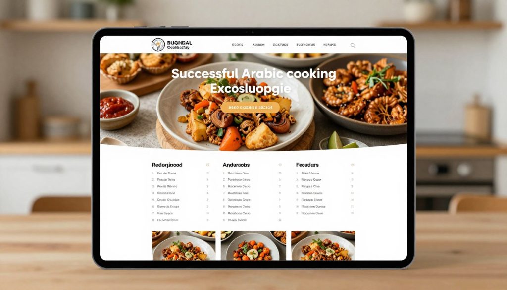 موسوعة طبخ عربية ناجحة بواجهة جذابة