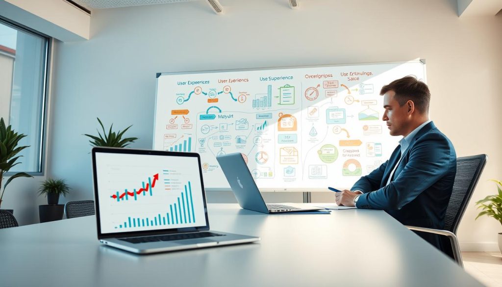 A professional digital workspace setting depicting strategies for improving website performance for a directory site. In the foreground, a modern desk with a sleek laptop showcasing analytical charts on the screen. A person in professional attire, focused and engaged, is reviewing data. In the middle, a whiteboard filled with colorful diagrams and flowcharts illustrating various optimization techniques, such as SEO strategies and user experience enhancements. In the background, a large window allows soft, natural light to illuminate the room, creating a bright and inspiring atmosphere. The overall mood is energetic yet professional, emphasizing creativity and collaboration in an innovative business environment. A professional digital workspace setting depicting strategies for improving website performance for a directory site. In the foreground, a modern desk with a sleek laptop showcasing analytical charts on the screen. A person in professional attire, focused and engaged, is reviewing data. In the middle, a whiteboard filled with colorful diagrams and flowcharts illustrating various optimization techniques, such as SEO strategies and user experience enhancements. In the background, a large window allows soft, natural light to illuminate the room, creating a bright and inspiring atmosphere. The overall mood is energetic yet professional, emphasizing creativity and collaboration in an innovative business environment.