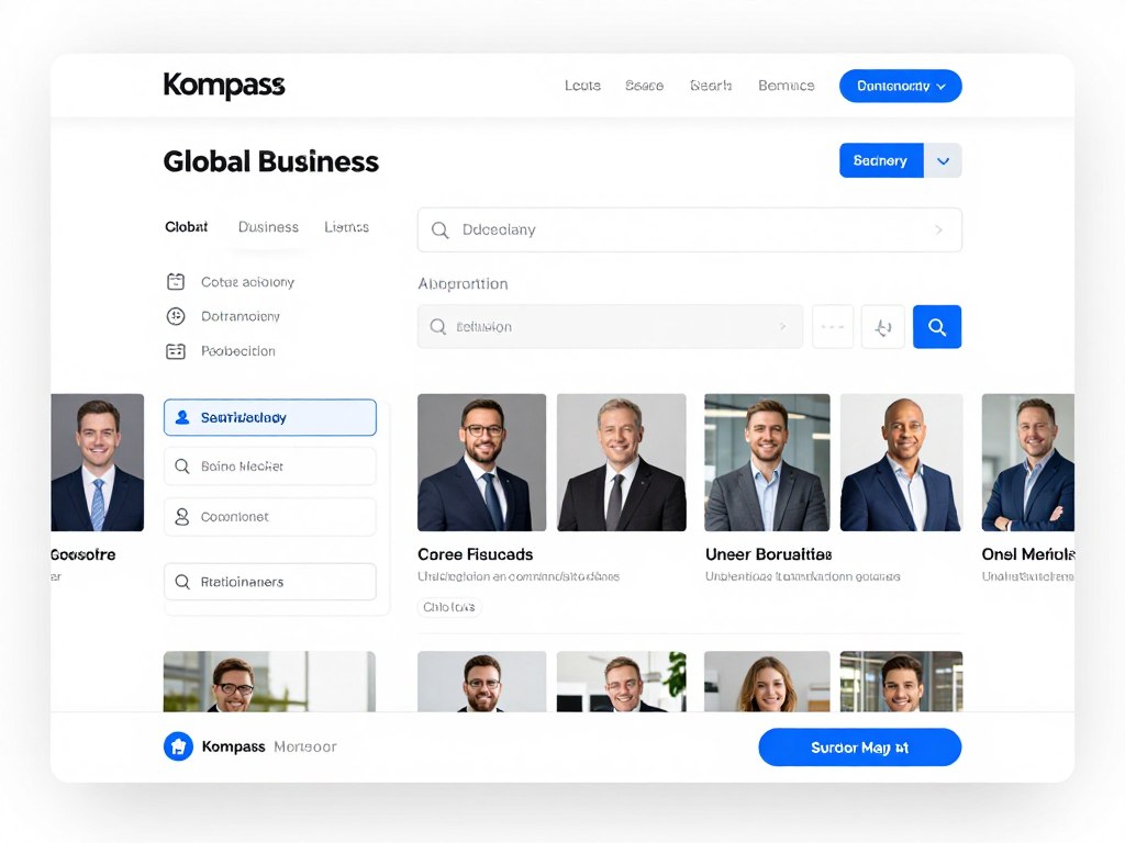 Kompass B2B directory platform interface Kompass B2B directory platform interface