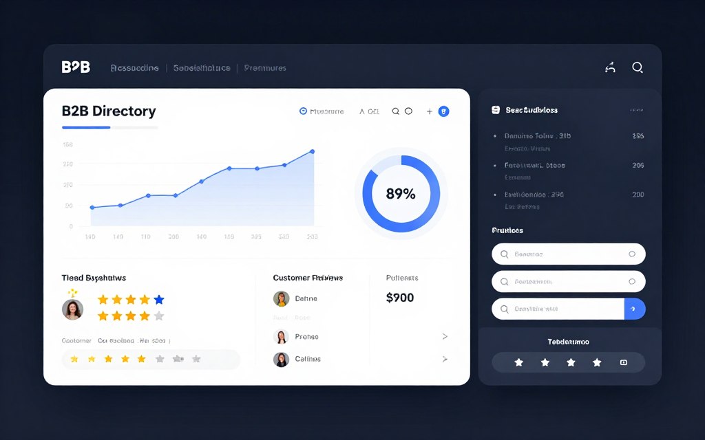 Premium features dashboard for B2B directory subscribers Premium features dashboard for B2B directory subscribers
