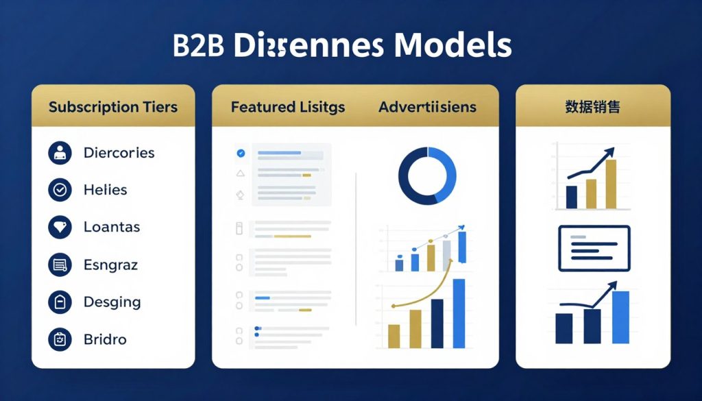 Revenue models infographic for B2B directories Revenue models infographic for B2B directories