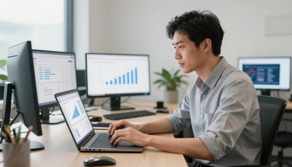 رائد أعمال ناجح يعمل على استثمارات المواقع